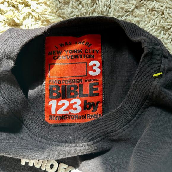 Rivington Roi Rebis Fivio Foreign Bible Promo NYC Exclusive Faded Tee XL RRR123 - Picture 8 of 9